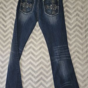 Miss Me western BLING bootcut jeans iconic low-rise, heavily embellished aesthet